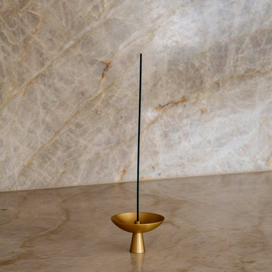 Alta Saturn Incense Holder - Brass Finish
