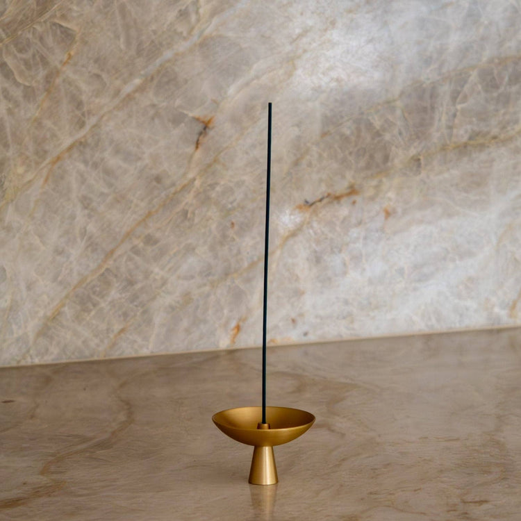 Alta Saturn Incense Holder - Brass Finish