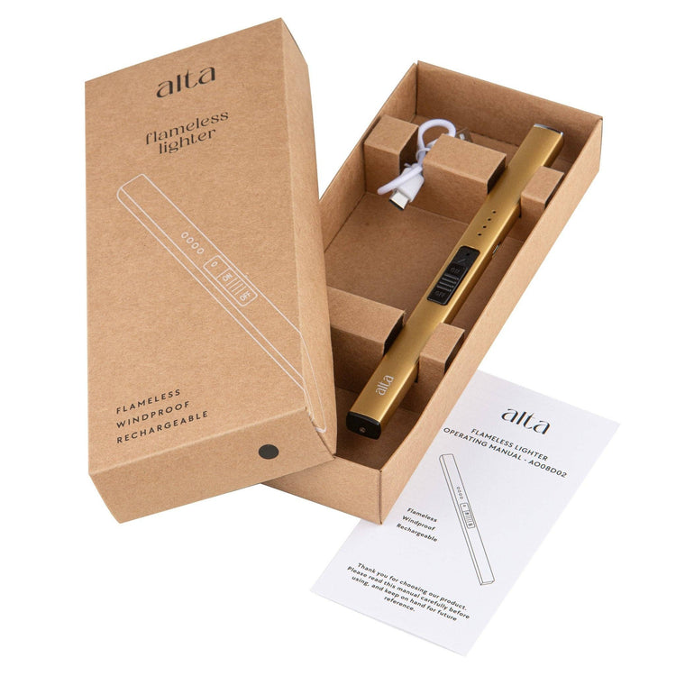 Alta Flameless Lighter Gold
