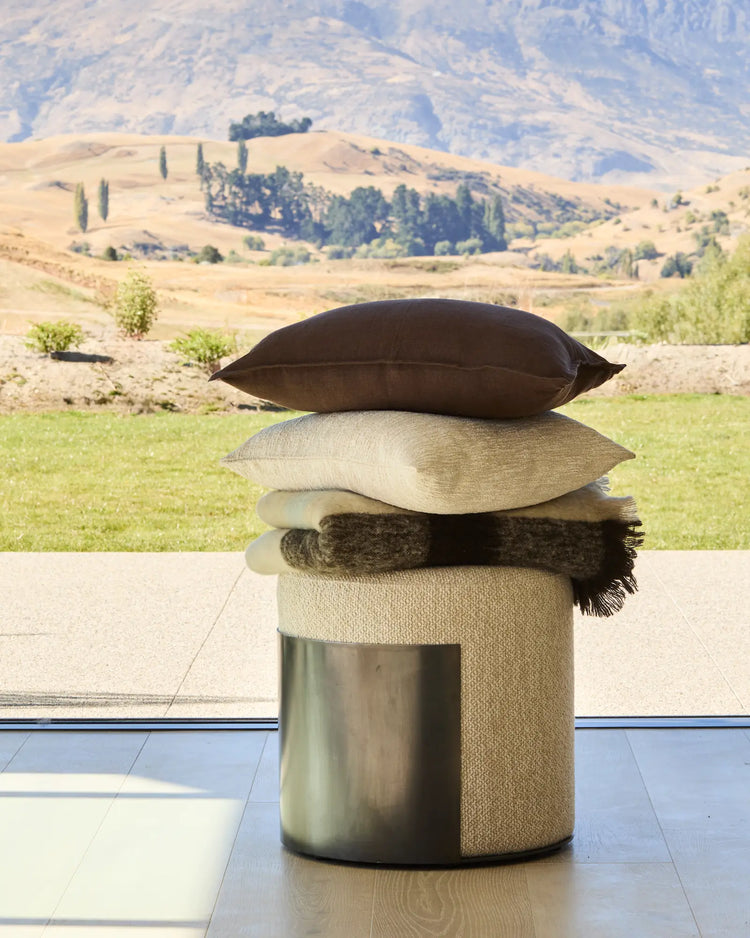 Weave Como Cocoa Linen Cushion