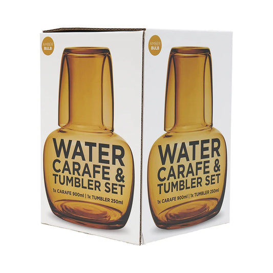 Water Carafe & Tumbler Set - Amber