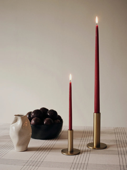 Broste Maro Brass Finish Candle Holder
