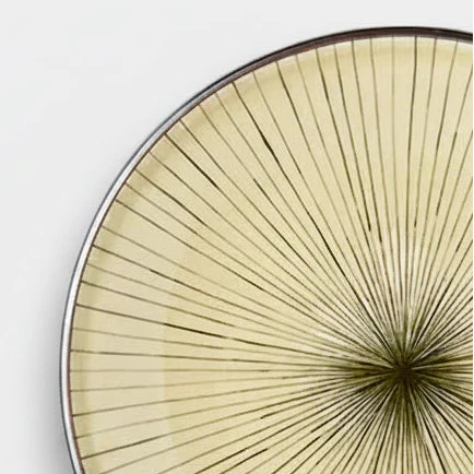 Made in Japan Green Converging Dinner Plate