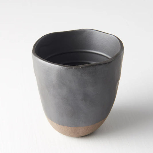 Made in Japan Black Lopsided Large Mug