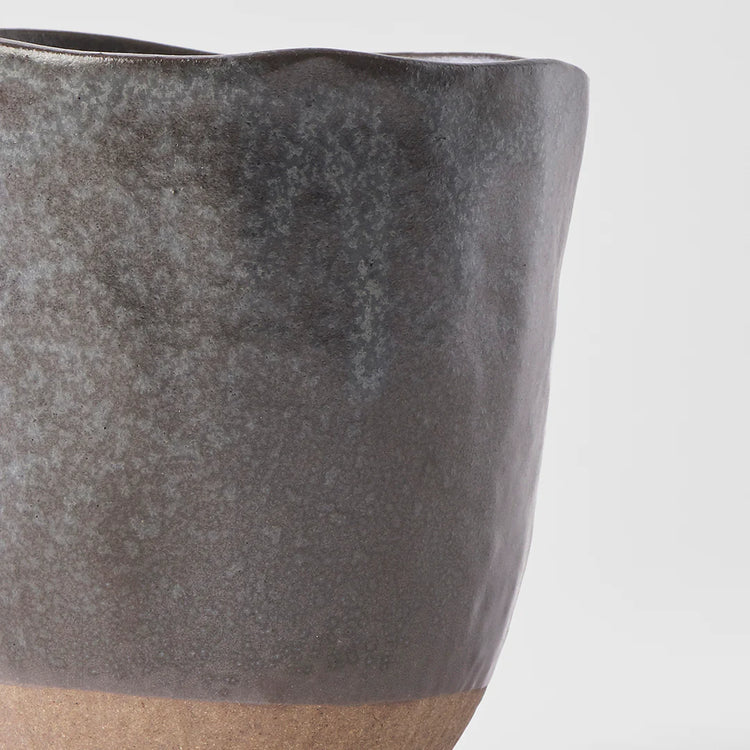 Made in Japan Black Lopsided Large Mug