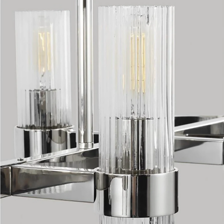 Visual Comfort Geneva 10L Chandelier - Polished Nickel