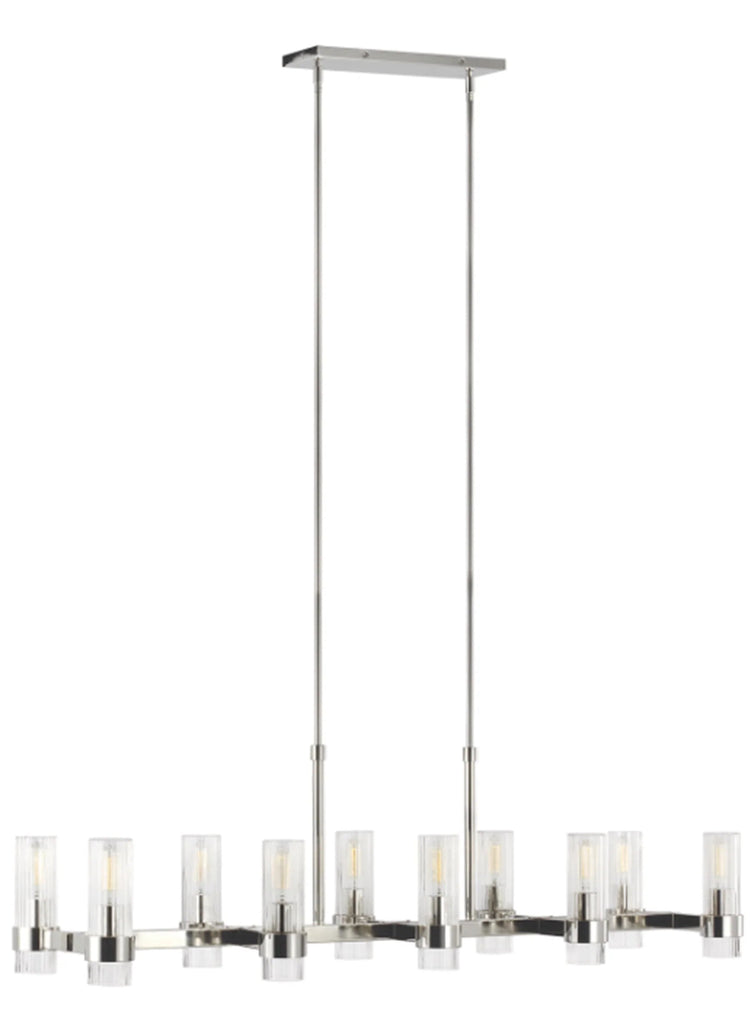 Visual Comfort Geneva 10L Chandelier - Polished Nickel