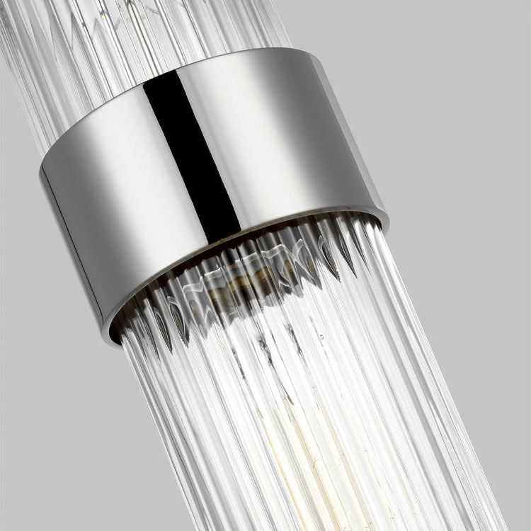 Visual Comfort Geneva 1L Medium Pendant - Polished Nickel