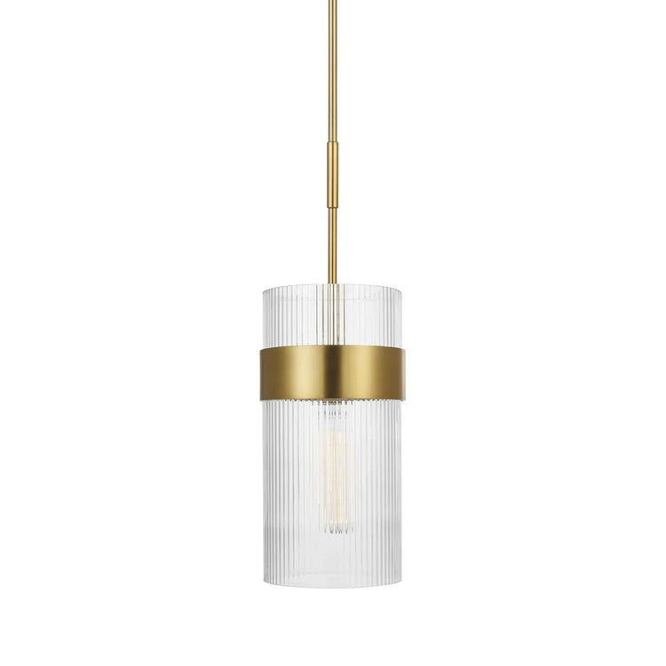 Visual Comfort Geneva 1L Pendant - Burnished Brass