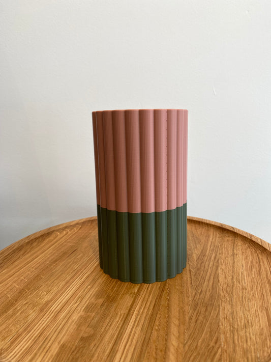The Frankie Vase - Clay/Olive