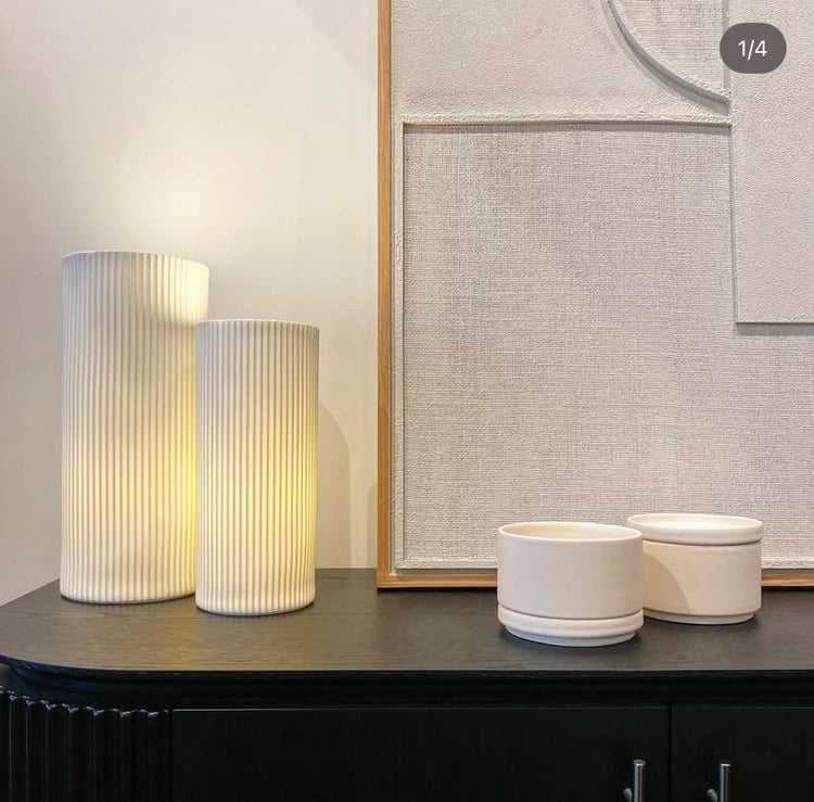 Cylindrical Lines Lamp Medium