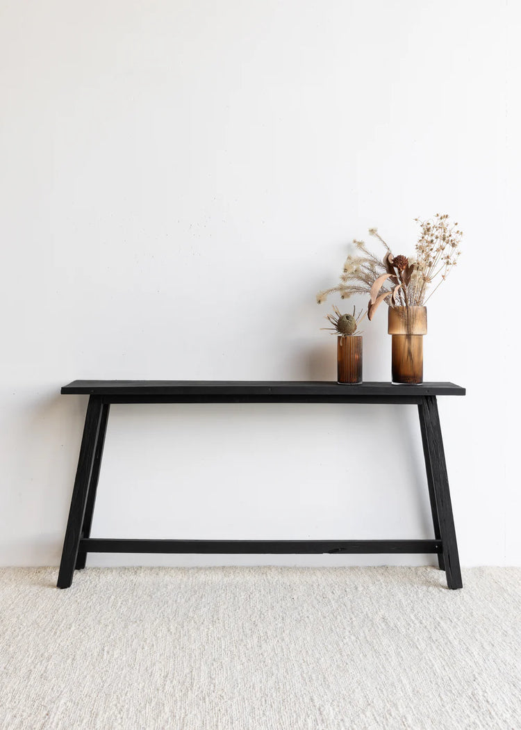 Jasmine Teak High Bench - Black