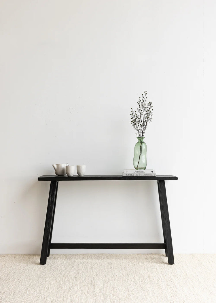 Jasmine Teak High Bench - Black