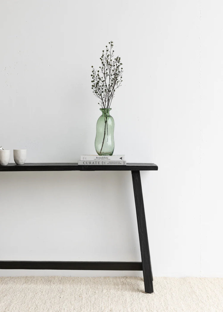 Jasmine Teak High Bench - Black