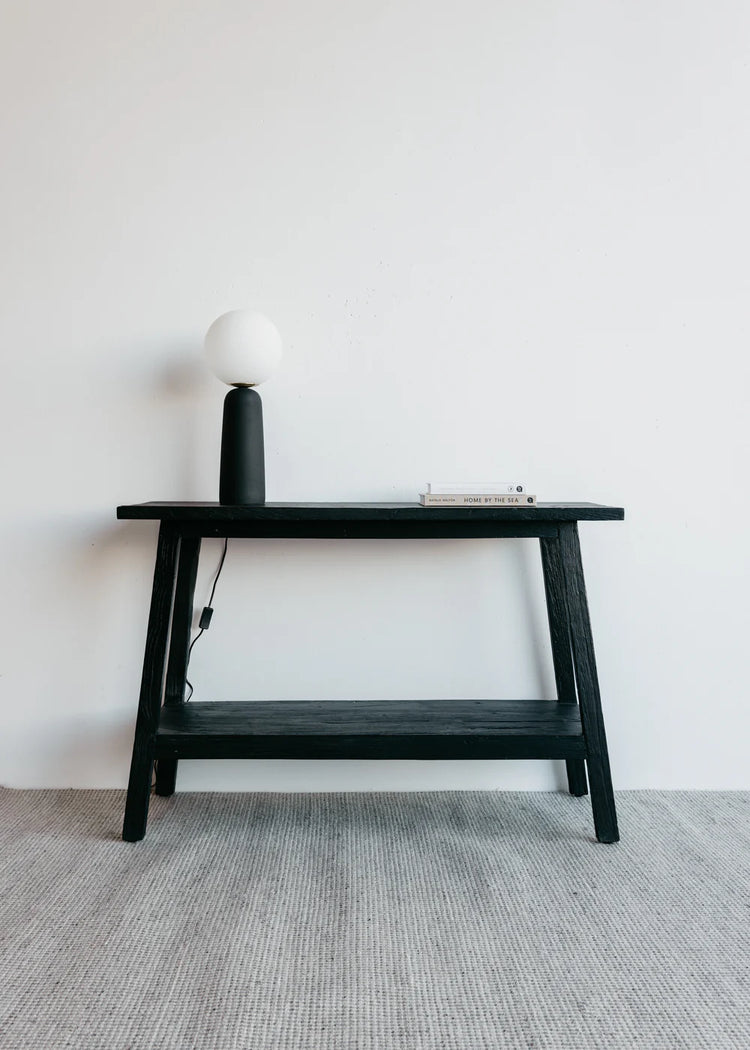 Sara Teak Console - Black