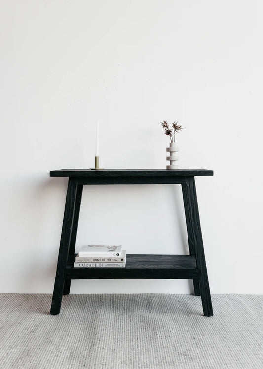Sara Teak Console - Black