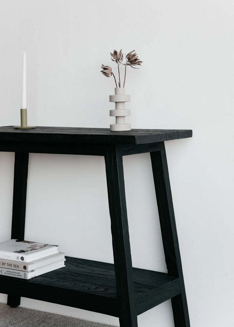 Sara Teak Console - Black