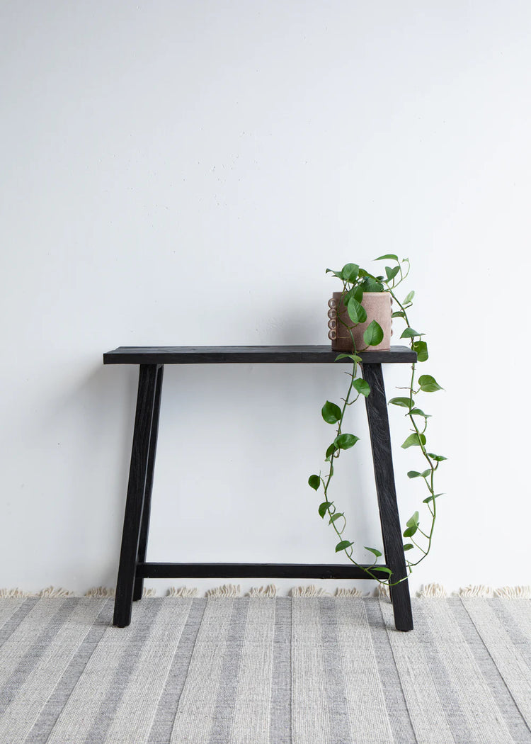 Jasmine Teak High Bench - Black