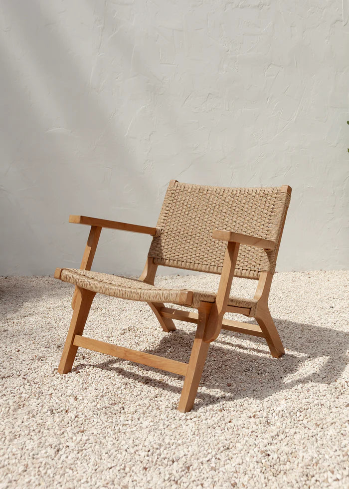 Sunday Teak Lounger With Arm Rest - Outdoor