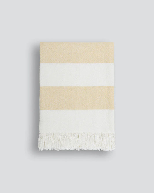 Baya Wide Stripe Cotton Throw