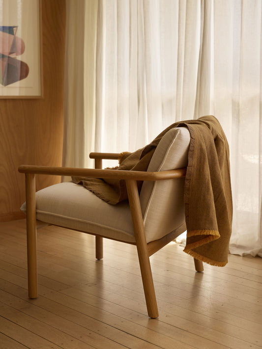 Oslo Satsuma/Lupin Lambswool Throw