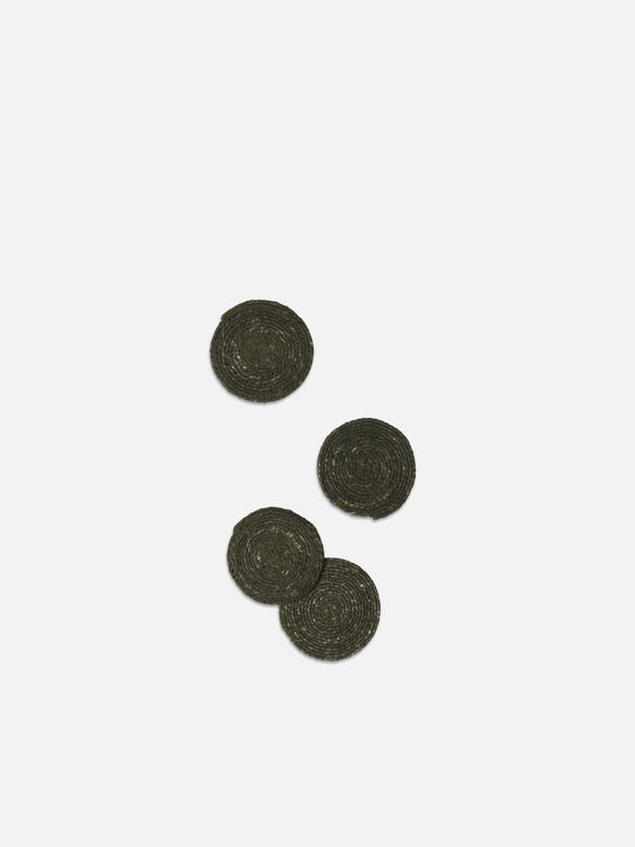 Woven Coaster Set/4 - Olive
