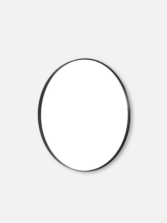 60cm Black Round Wall Mirror