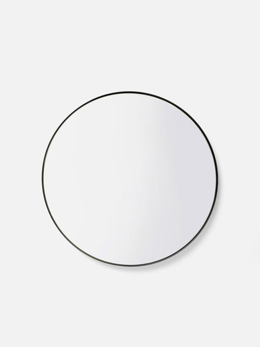 60cm Black Round Wall Mirror