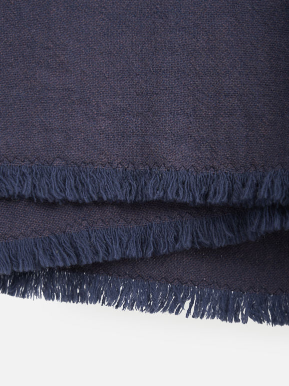 Oslo Oxford Blue/Lupin Lambswool Throw