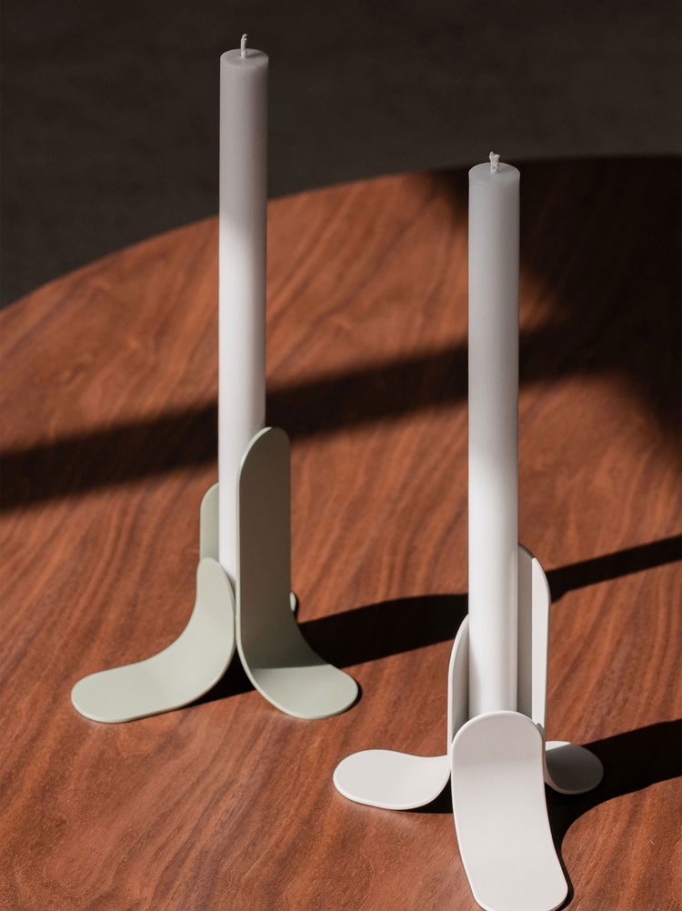 Dining Candle Set of 4 Cool Grey