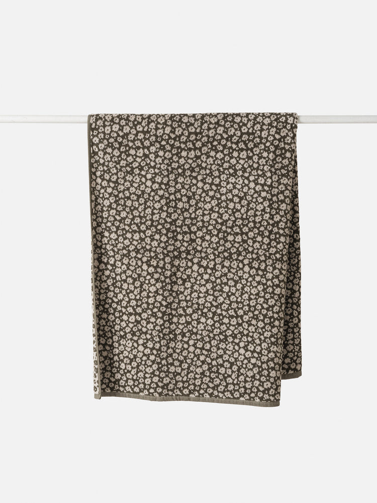 Forget Me Not Cotton Bath Towel Range - Ivy/Oat