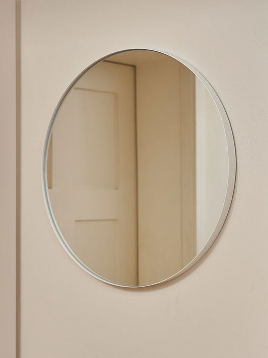 60cm White Round Wall Mirror