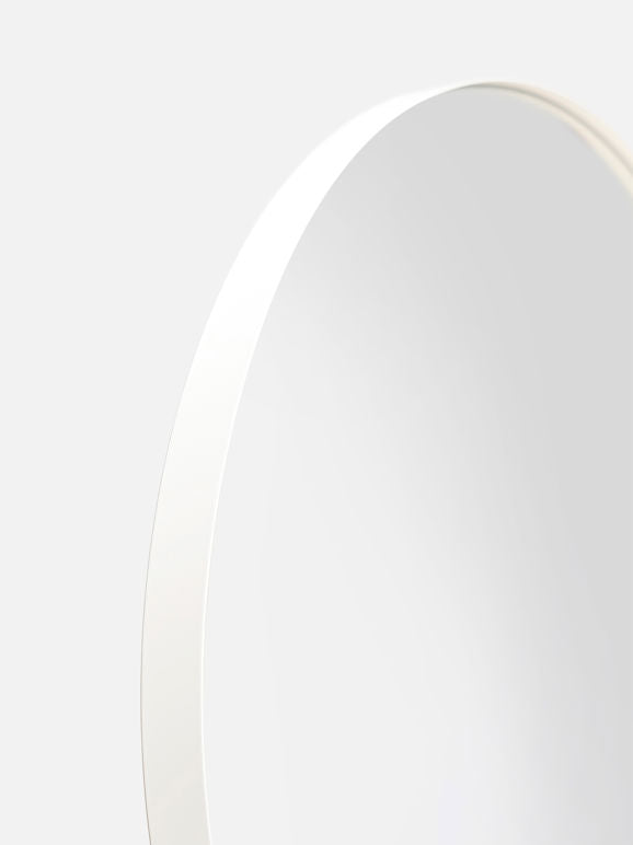 60cm White Round Wall Mirror