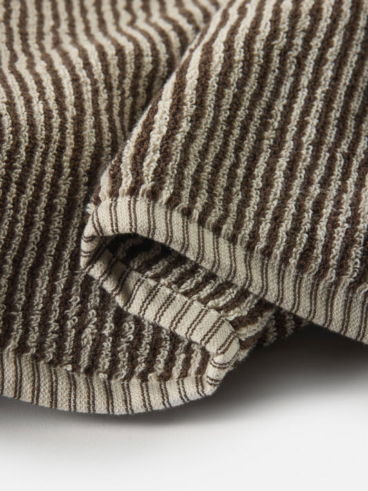 Cittā Stripe Cotton Towel Range - Cocoa/Bone