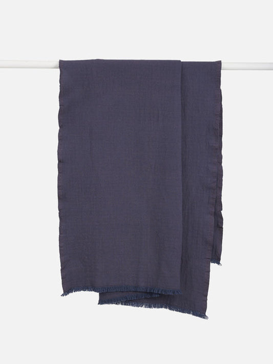 Oslo Oxford Blue/Lupin Lambswool Throw