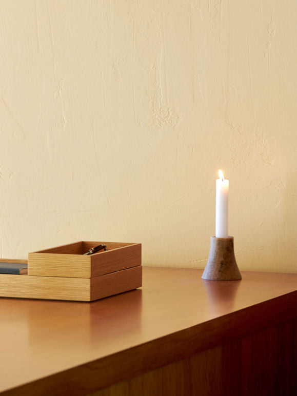 Flare Candle Holder - Forest Brown