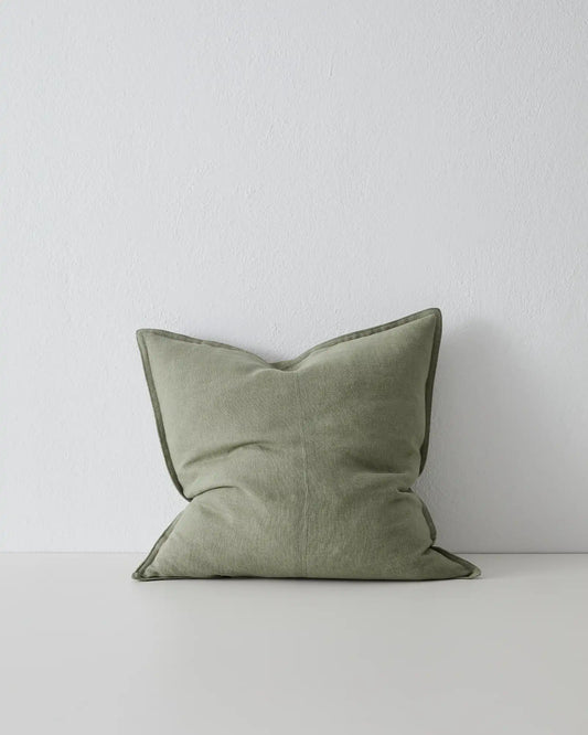 Weave Como Olive Linen Cushion