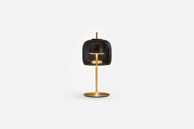 Salon Smoked Glass Table Lamp