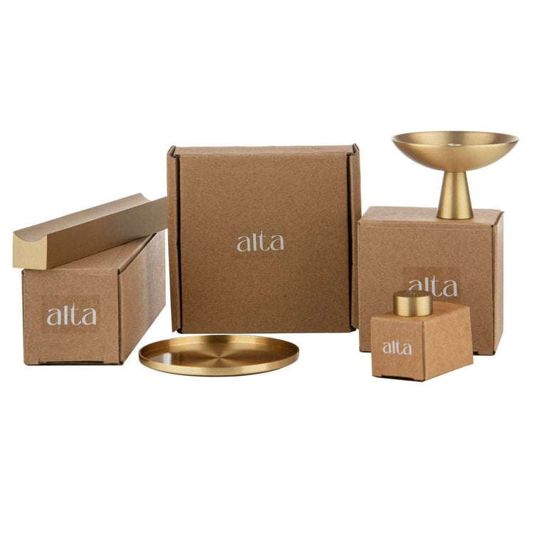 Alta Saturn Incense Holder - Brass Finish