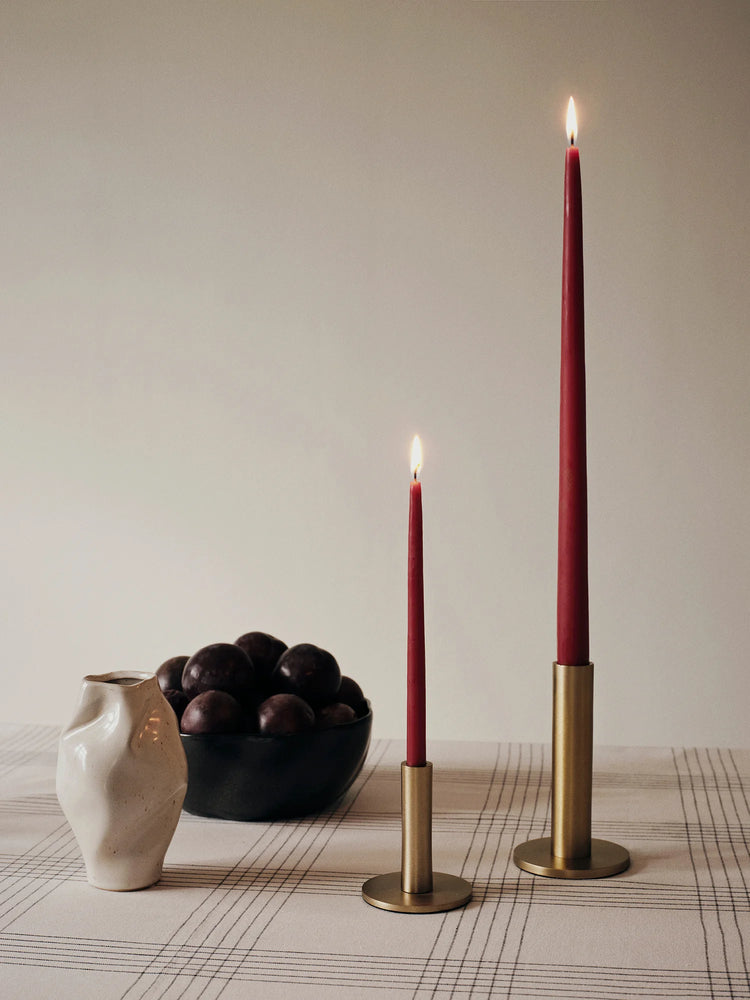 Broste Maro Brass Finish Candle Holder