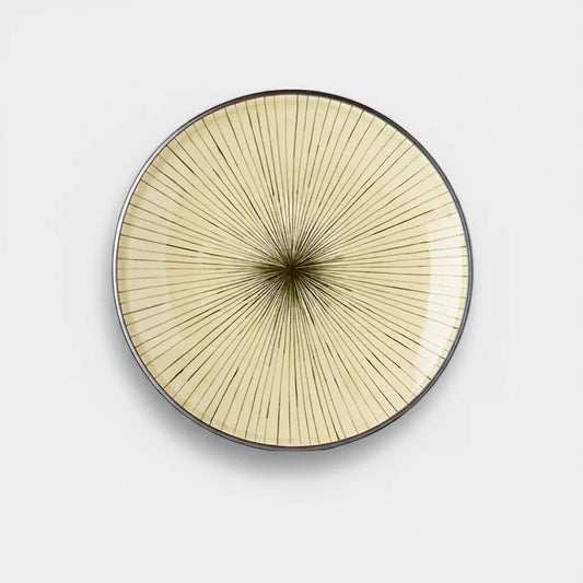 Made in Japan Green Converging Dinner Plate