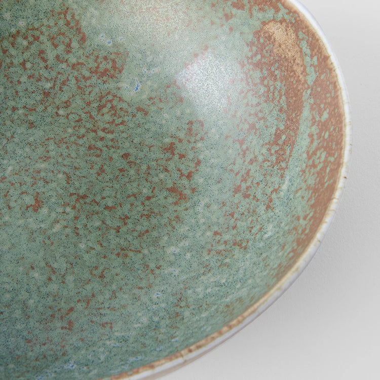 Made in Japan Green Fade Medium Oval Bowl
