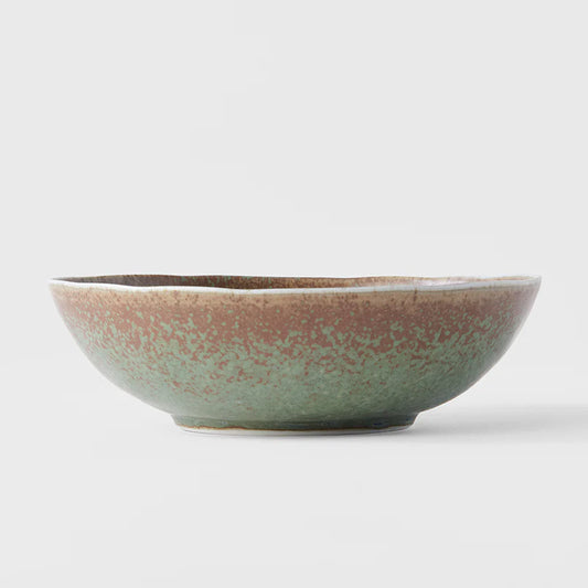 Made in Japan Green Fade Medium Oval Bowl