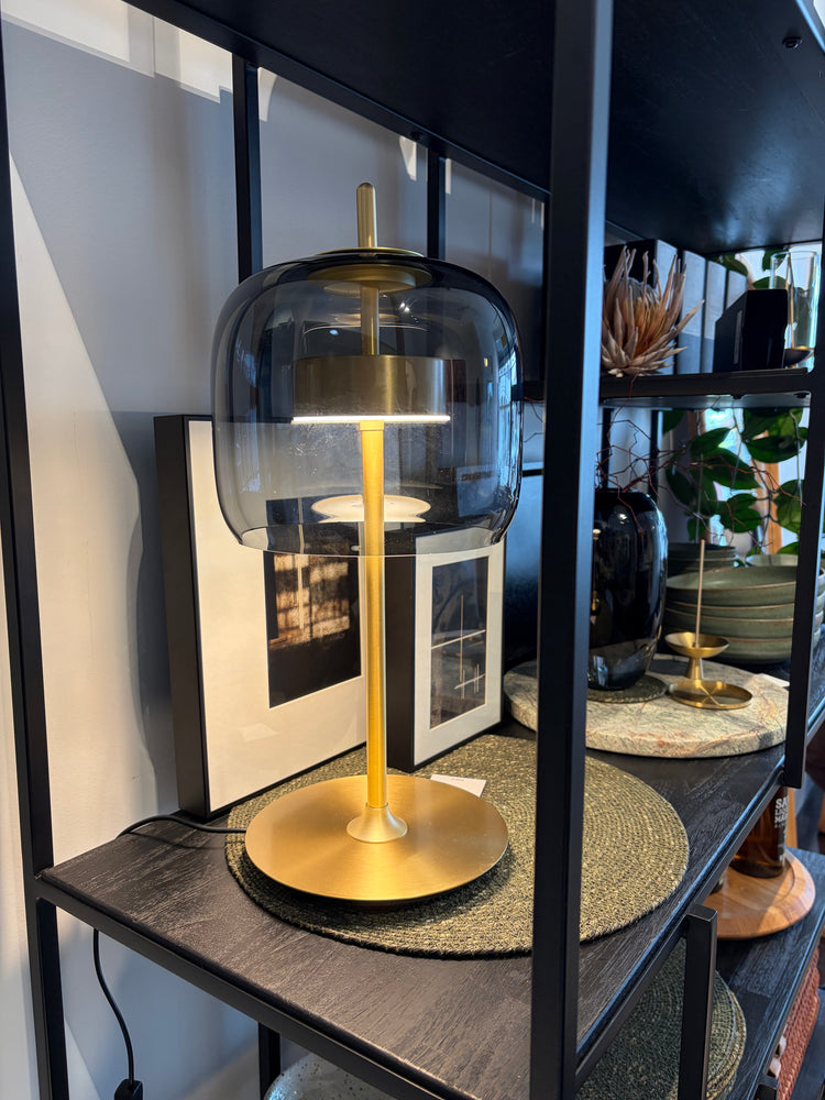 Salon Smoked Glass Table Lamp