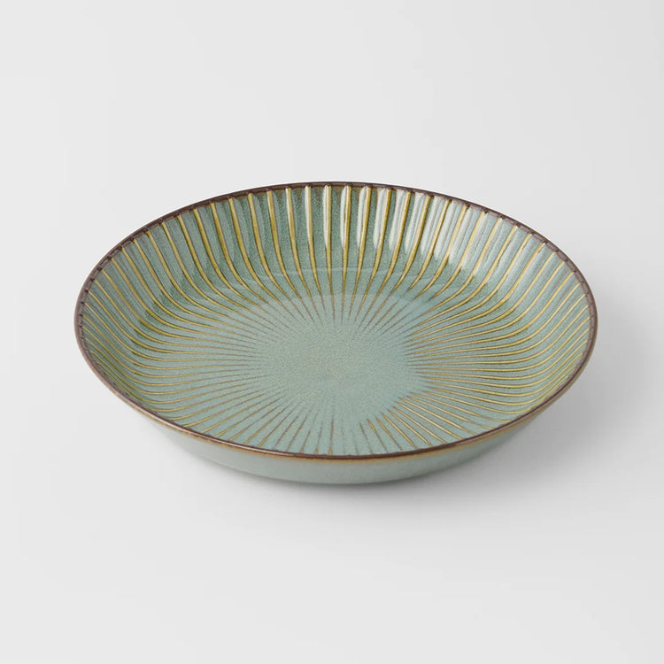 Made in Japan Sendan Green High Rim Plate