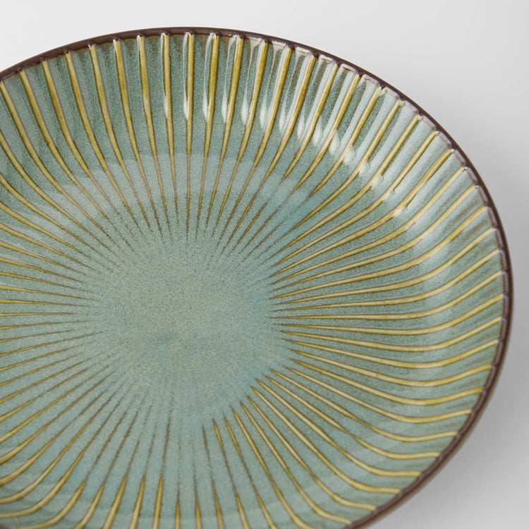 Made in Japan Sendan Green High Rim Plate