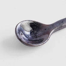 Made in Japan Black Speckle Porcelain Spoon