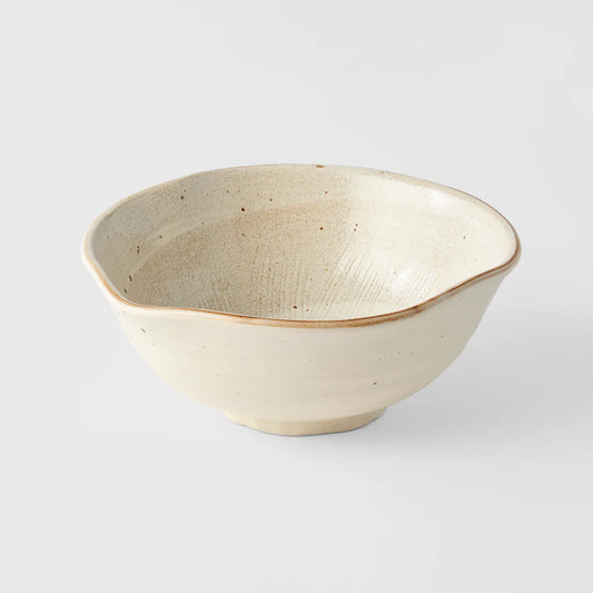 Made in Japan Spiral Sand Uneven Bowl