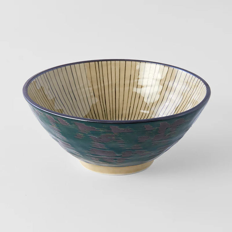 Made in Japan Green Converging Udon Bowl