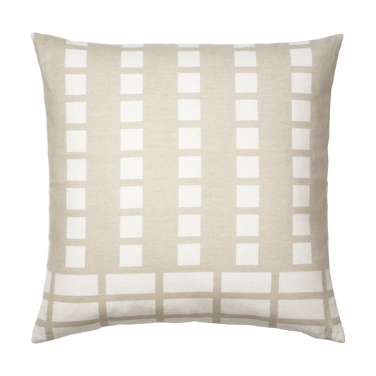 KD Studio Contemporary Block Cushion - White/Beige